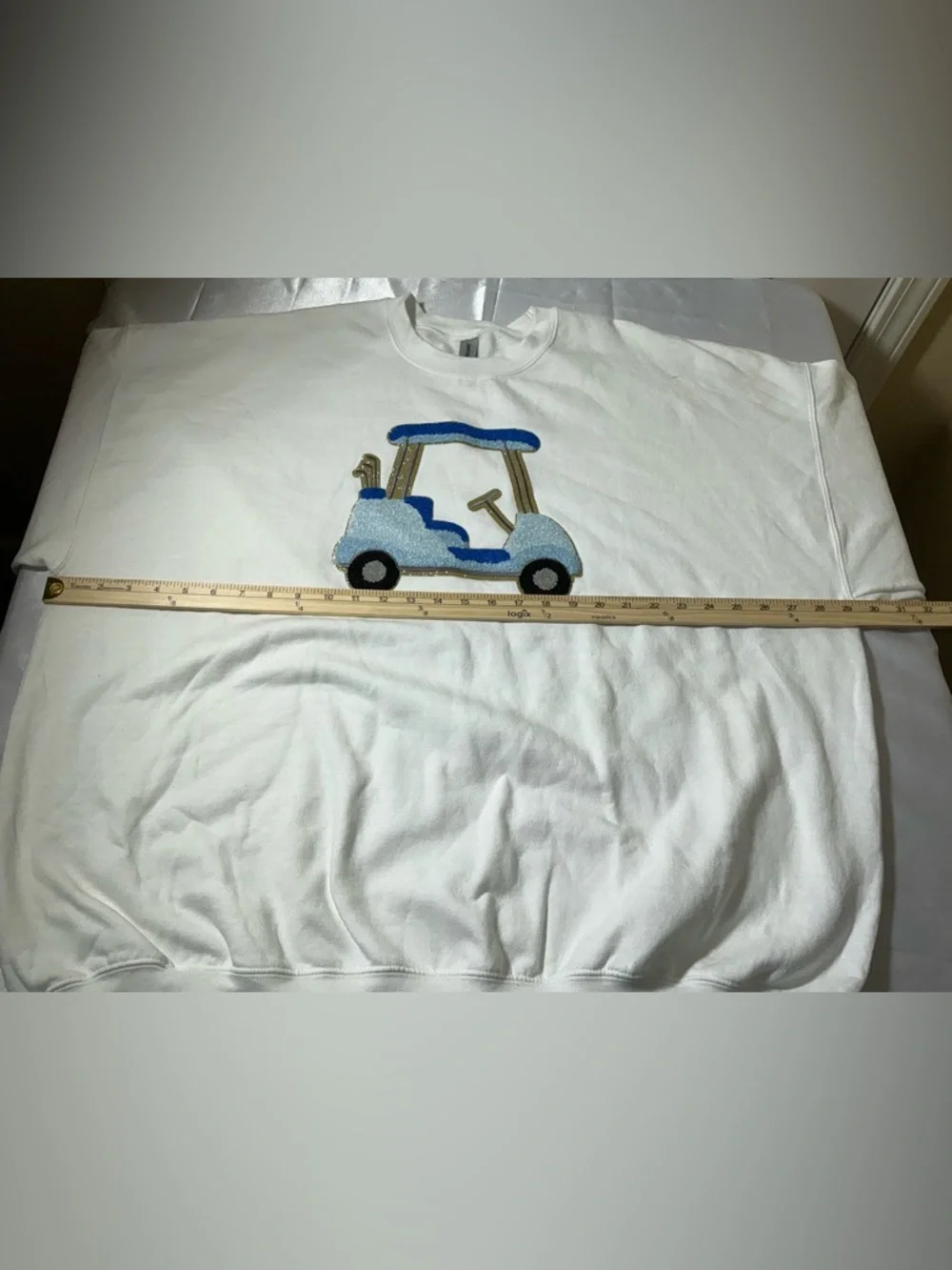 Preppy Blue Golf Cart Sweatshirt Size 3XL - Picture 4 of 8